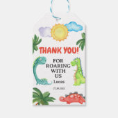 Dinosaur Birthday Uitnodiging Cadeaulabel (Voorkant)