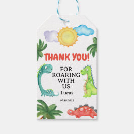 Dinosaur Birthday Uitnodiging Cadeaulabel