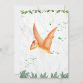 Dinosaur Birthday Uitnodiging voor een jongen (Achterkant)