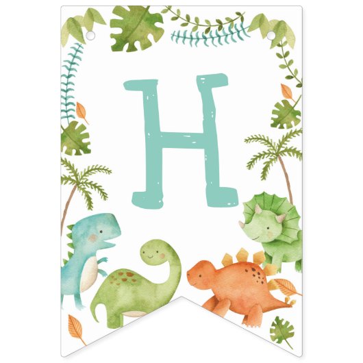 Dinosaur Birthday Vlaggetjes (Tweede vlag)