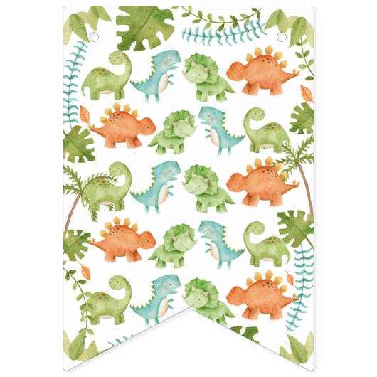 Dinosaur Birthday Vlaggetjes (Eerste vlag)