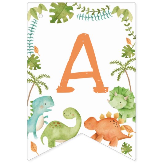 Dinosaur Birthday Vlaggetjes (Derde vlag)