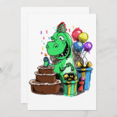 Dinosaur Birthday voor 9 jaar oude T Rex Kaart (Voorkant / Achterkant)