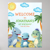 "Dinosaur Birthday Wall Decoration Room Poster (Voorkant)