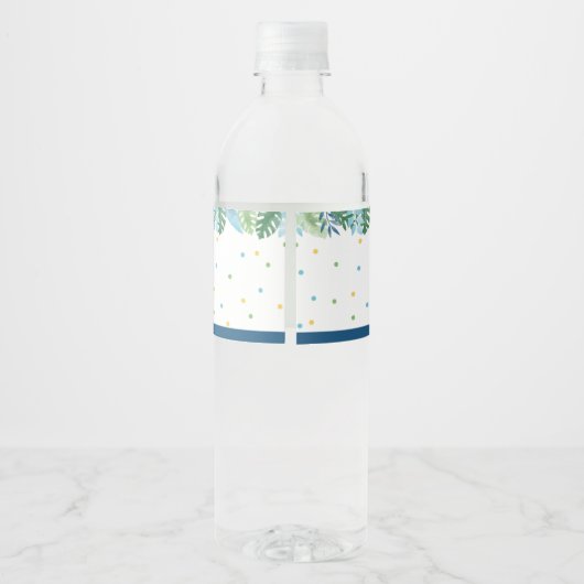 Dinosaur Birthday Waterfles Etiket (Achterkant)