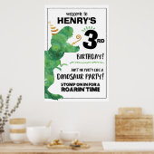 Dinosaur Birthday Welcome Sign Poster (Keuken)