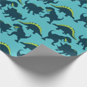 Dinosaur Birthday Wrapping Paper Cadeaupapier (Hoek)