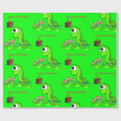 Dinosaur Birthday Wrapping Paper Cadeaupapier (Vlak)