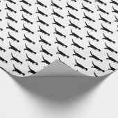 Dinosaur Black Cadeaupapier (Hoek)
