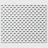 Dinosaur Black Cadeaupapier (Vlak)