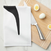 Dinosaur Black Theedoek (Quarter Fold)