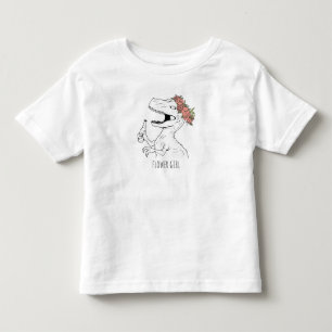Dinosaur Bloemenmeisje Kinder Shirts