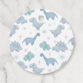 Dinosaur Blue Baby shower Stomping by Bedankjes Labels (Achterkant)