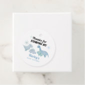 Dinosaur Blue Baby shower Stomping by Bedankjes Labels (In situ)