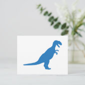 Dinosaur Blue Briefkaart (Staand voorkant)