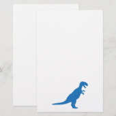 Dinosaur Blue Briefpapier (Voorkant / Achterkant)