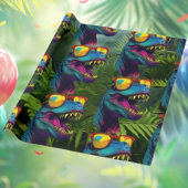 Dinosaur Blue Oerwoud T Rex Jurassic Cool Cadeaupapier