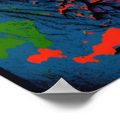 Dinosaur Blue T Rex roze en Green Kinder Poster (Hoek)