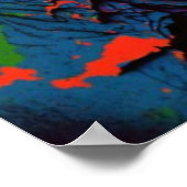 Dinosaur Blue T Rex roze en Oerwoud groene Kindere Poster (Hoek)