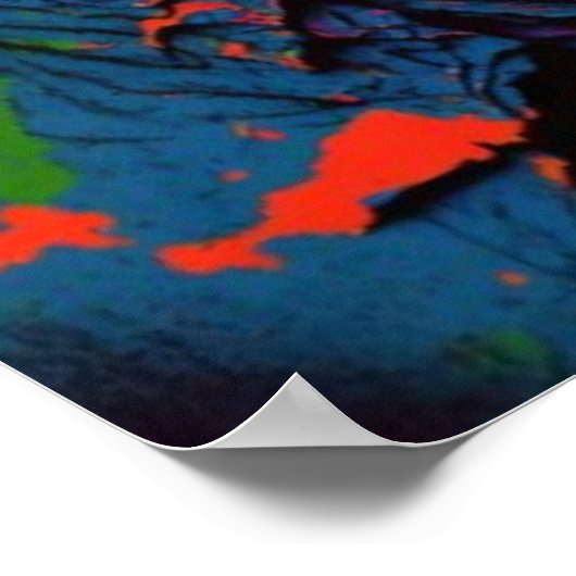 Dinosaur Blue T Rex roze en Oerwoud groene Kindere Poster (Hoek)