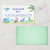 Dinosaur Boeken voor Baby Schattige Informatiekaartje (Voorkant / Achterkant)