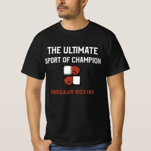 Dinosaur boksen, de ultieme sport van kampioenen. t-shirt