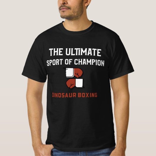 Dinosaur boksen, de ultieme sport van kampioenen. t-shirt (Voorkant)