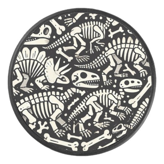 Dinosaur Bone Adventure Hockey Puck (Voorkant)