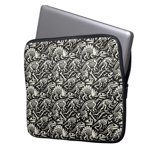 Dinosaur Bone Adventure Laptop Sleeve (Voorkant Links)
