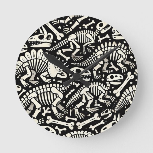 Dinosaur Bone Adventure Ronde Klok (Voorkant)