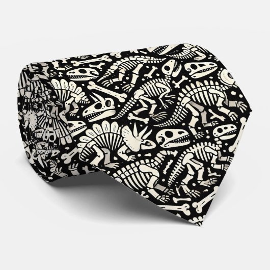 Dinosaur Bone Adventure Stropdas (Opgerold)