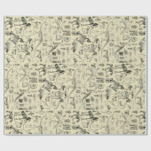 Dinosaur Bone Fossils Art Cadeaupapier (Vlak)