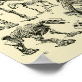 Dinosaur Bone Fossils Art Poster (Hoek)