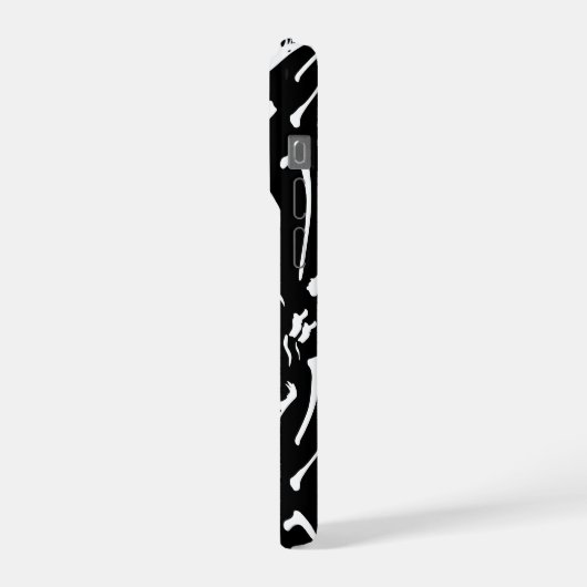 Dinosaur Bones (Black) iPhone Hoesje (Linkerkant)
