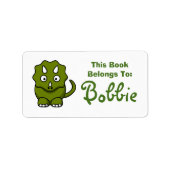 Dinosaur Book Name Label (Voorkant)