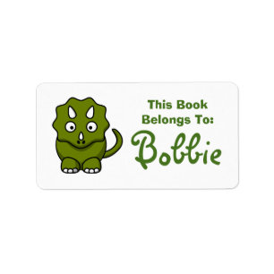 Dinosaur Book Name Label