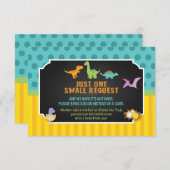 Dinosaur Books for Baby Card Informatiekaartje (Voorkant / Achterkant)