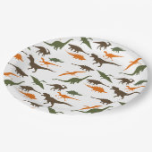 Dinosaur Bord, Birthday Party Papieren Bordje (Gekanteld)