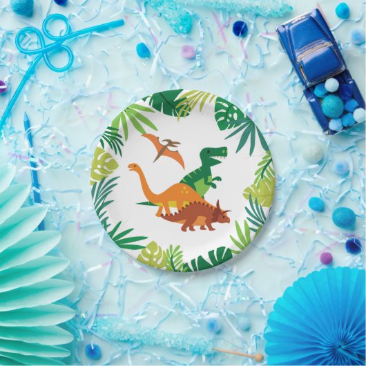 Dinosaur Borden Boy Papieren Bordje (Feest)