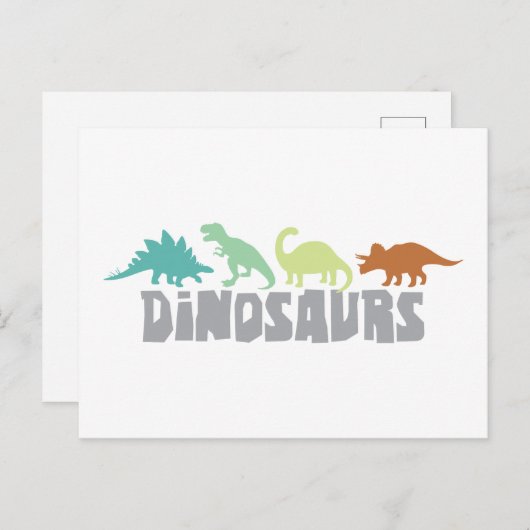 Dinosaur Border Briefkaart (Voorkant / Achterkant)