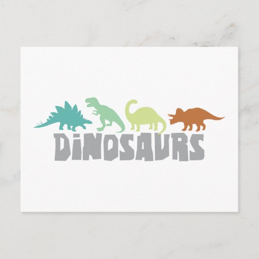 Dinosaur Border Briefkaart (Voorkant)