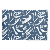 Dinosaur-Botten (blauw) Kussensloop (Achterkant)