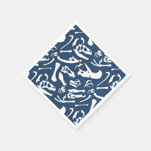 Dinosaur-Botten (blauw) Servet (Hoek)