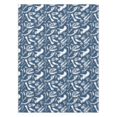 Dinosaur-Botten (blauw) Tafelkleed (Voorkant)