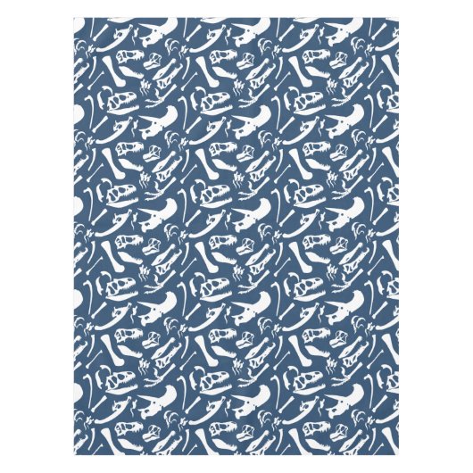 Dinosaur-Botten (blauw) Tafelkleed (Voorkant)