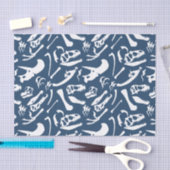 Dinosaur-Botten (blauw) Tissuepapier (Craft)