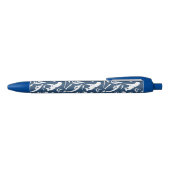 Dinosaur-Botten (blauw) Zwarte Inkt Pen (Bovenkant)