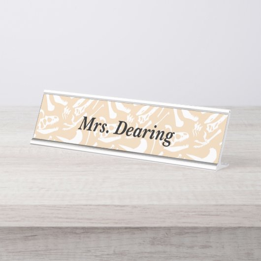 Dinosaur-Botten Bureau Naambordje (Voorkant)