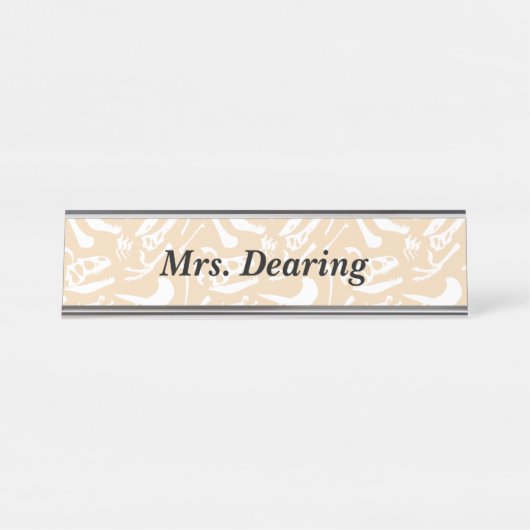 Dinosaur-Botten Bureau Naambordje (Voorkant)