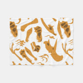 Dinosaur-Botten Fleece Deken (Voorkant (Horizontaal))